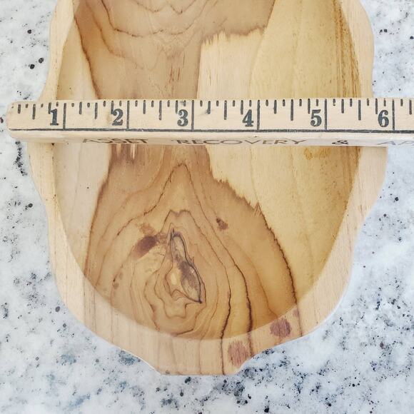 Wooden Carved Pineapple Dish Tray Bowl - Picture 3 of 6